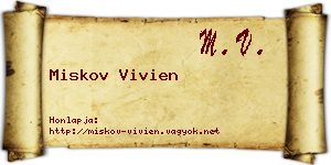 Miskov Vivien névjegykártya